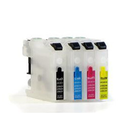 LC223/ 225/ 227: 4 cartouches vides  rechargeable pour Brother