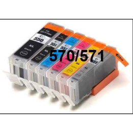 PGI570/CLI 571XL: pack de 6 cartouches compatibles avec puces