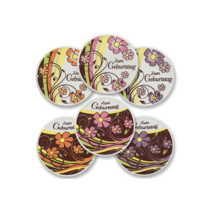 plaquettes en sucre joyeux anniversaire