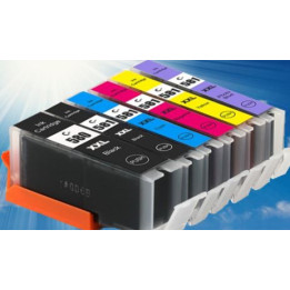 PGI580/CLI581XXL: 6 cartouches compatibles