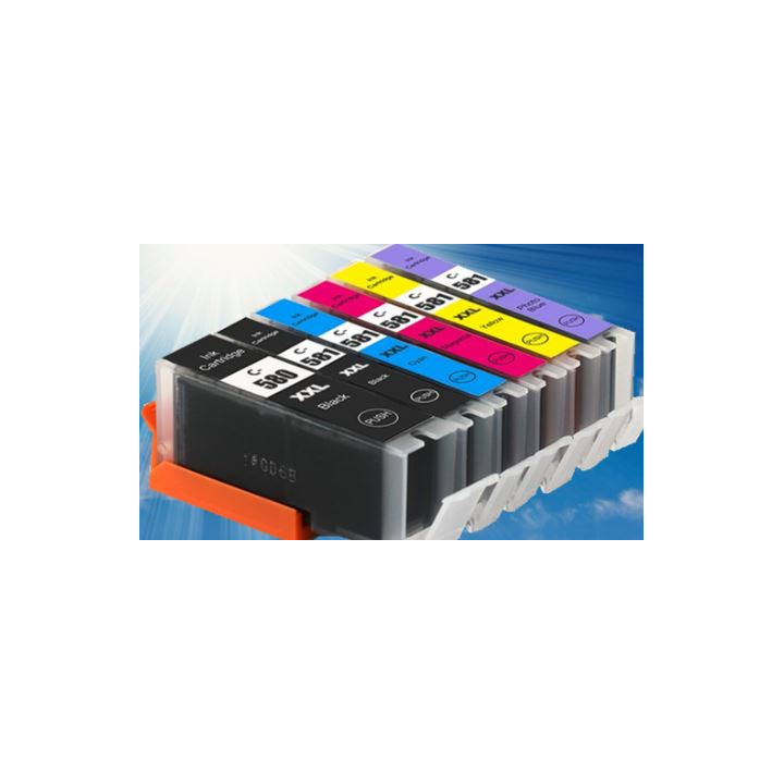 PGI580/CLI581XXL: 6 cartouches compatibles