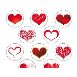 Petits cÅurs en papier azyme