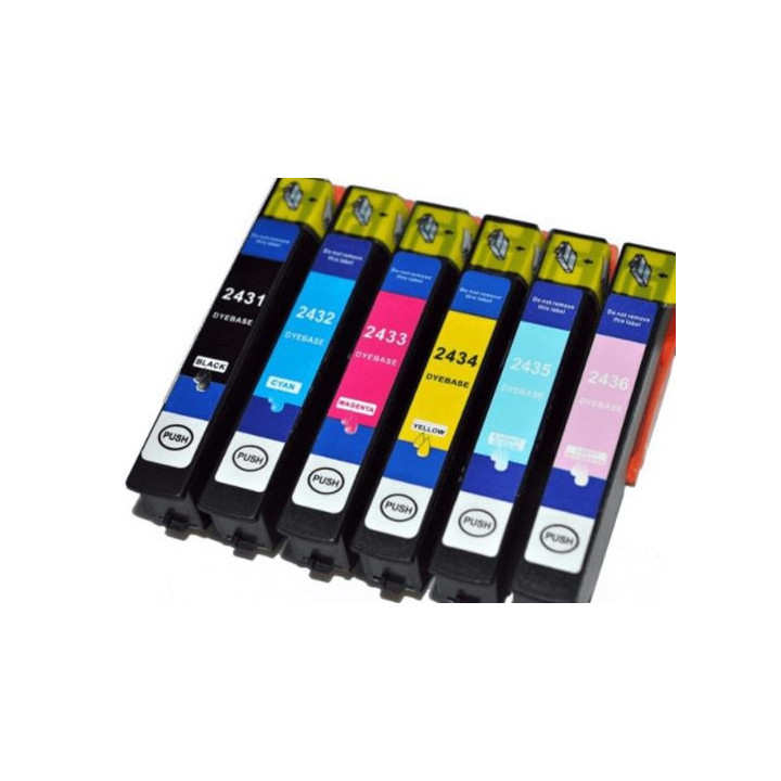T24: 6 cartouches compatibles pour Epson