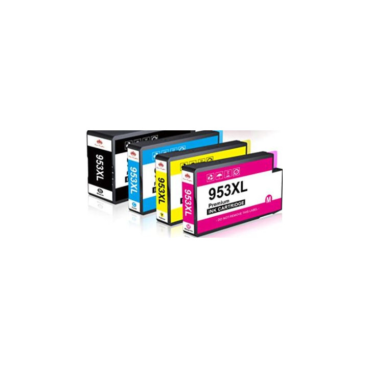HP953xl: 4 cartouches compatibles pour HP OfficeJet Pro 8710 8720 7720 7730 7740 8715 8718 8210 8725 8218 8728 8730 8740