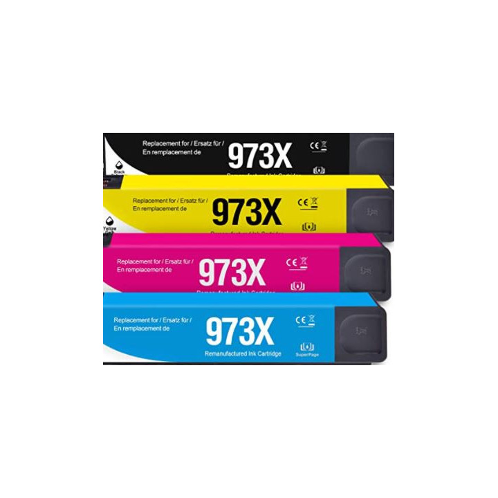 HP973xl: 4 cartouches compatibles pour HP