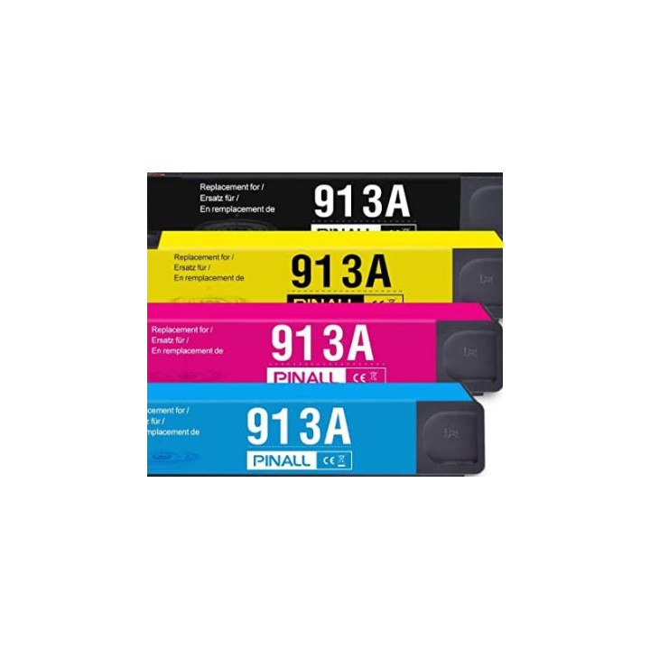 HP913A: 4 cartouches compatibles pour HP
