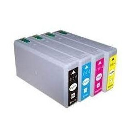 T7011 Ã  T7014: 4 cartouches compatibles pleines