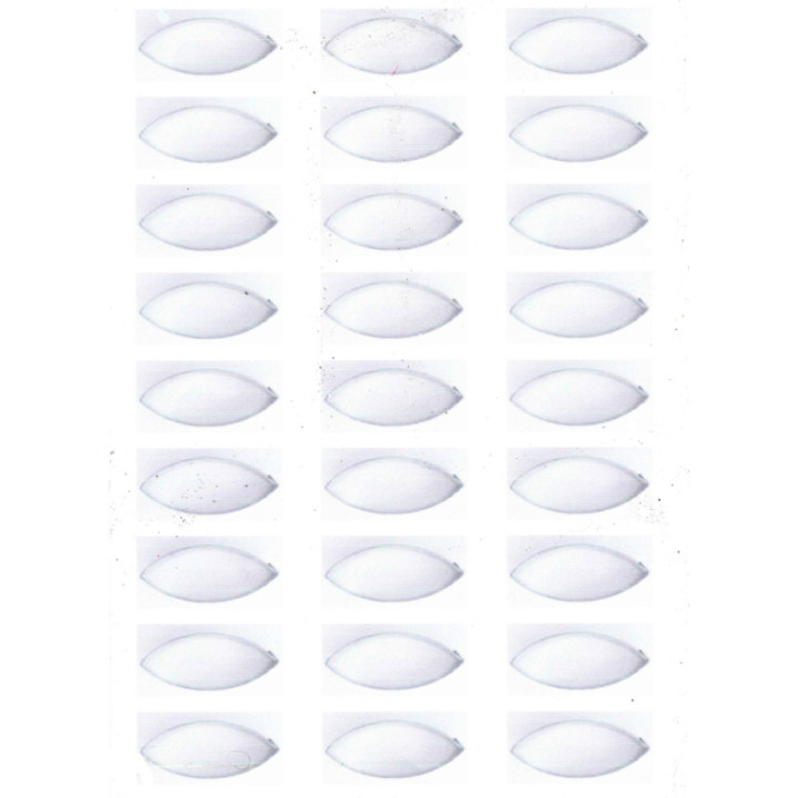 papier azyme: Forme Calisson comestible prÃ©-dÃ©coupÃ©