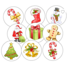 Pastille comestible variÃ©e pour NoÃ«l