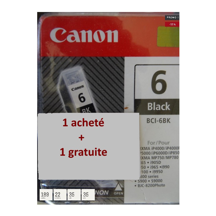 Canon BCI6 Black cartouche d'origine