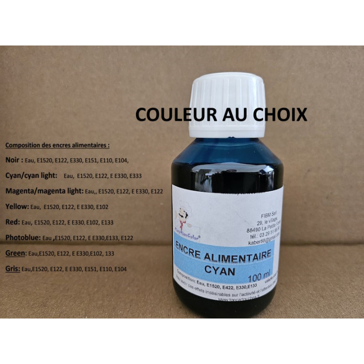 100 ml alimentaire HP encre (couleur au choix)