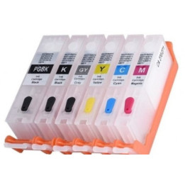 PGI530 et CLI531, 6 cartouches rechargeables avec puces autoreset
