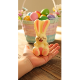 Lapin de PÃ¢ques souriant en chocolat