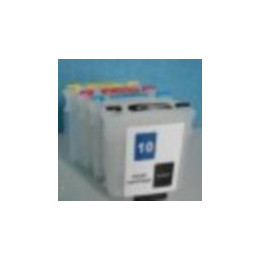 HP10+82: kit  de cartouches compatibles rechargeables vides avec puces autoreset