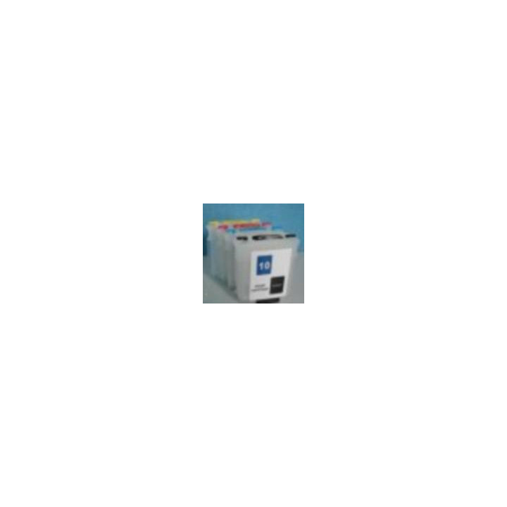 HP10+82: kit  de cartouches compatibles rechargeables vides avec puces autoreset