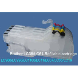 LC 980/1100: cartouches vides grande capacitÃ© rechargeables pour Brother