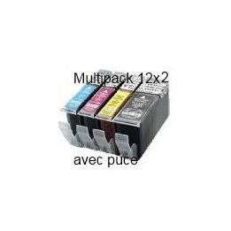 PGI525/CLI526 avec puce: Pack de 28 cartouches compatibles