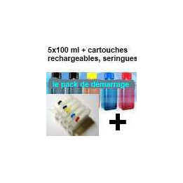Pack PGI525/526 + 5 cartouches rechargeables avec puces autoreset