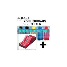 Pack PGI525/CLI526:Resetter + 5x100ml encre SUDHAUS