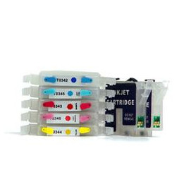 TO331 Ã  336: 7 cartouches vides rechargeables avec puce autoreset