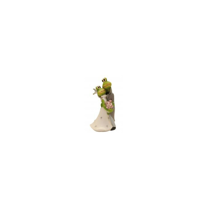 Figurine 13 cm mariage couple grenouille