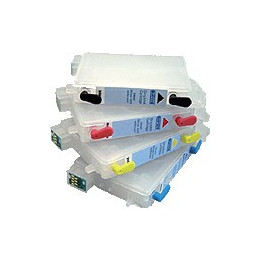T0541 Ã  544: 4 cartouches d'encre vides rechargeables avec puce auto-reset