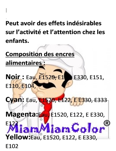 ENCRES & CARTOUCHES alimentaires